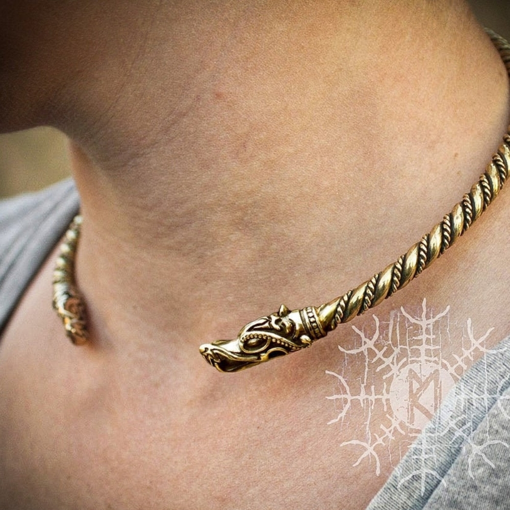Viking Wolf Torc Necklace